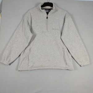 Big Dogs Fleece Pullover Mens XL Gray Polar Dogs Quarter Zip High Tech Gear Logo